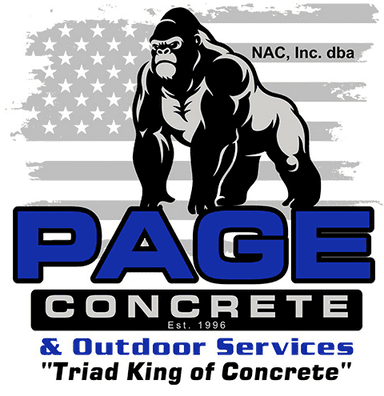Page Concrete and Outdoor Services logo — Est. 1996