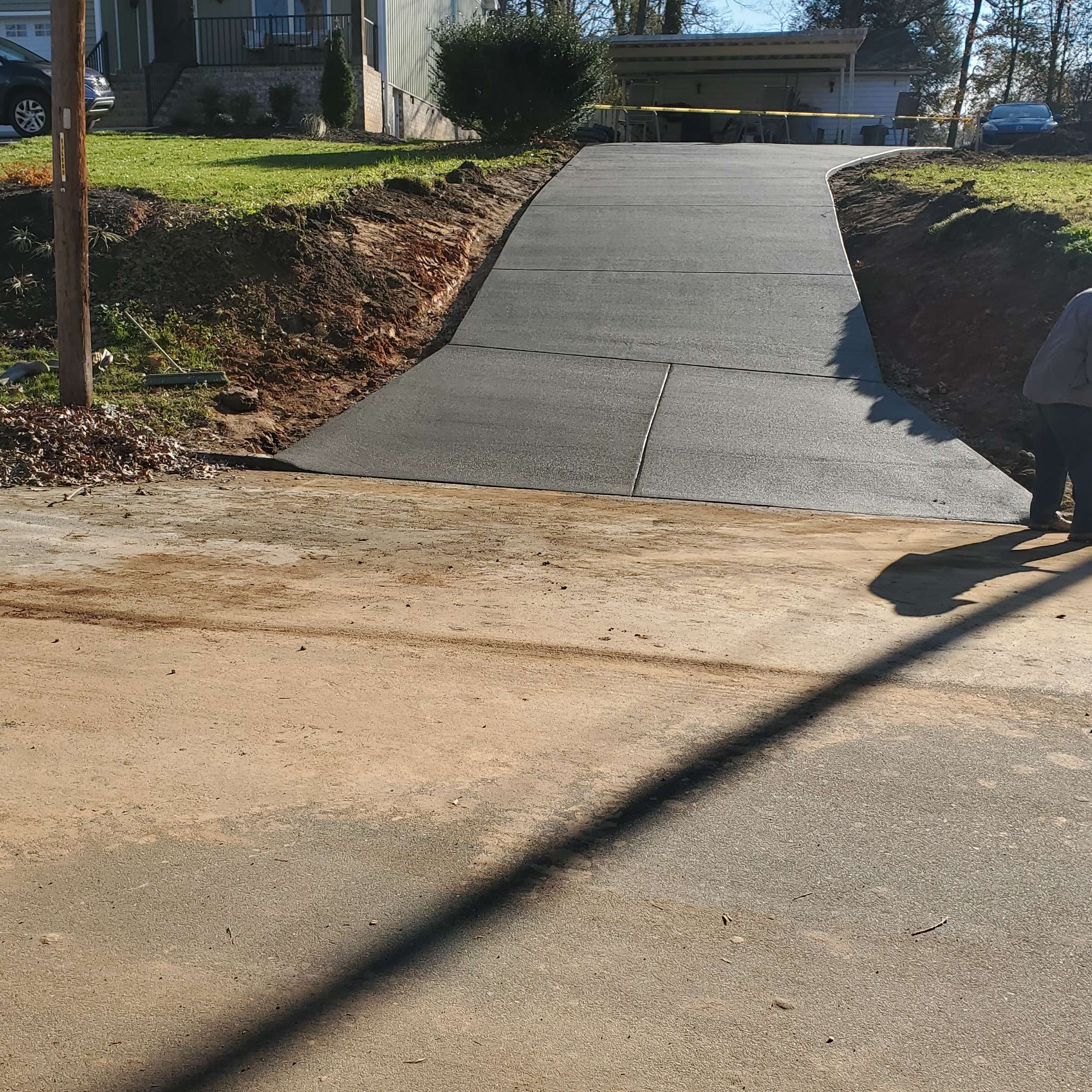 New Concrete Driveway Install in High Point, Greensboro, NC